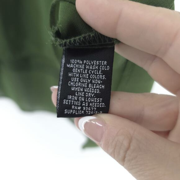 Nicole Miller Flowy Hi Lo Boho Sheer Coquette Sleeveless Tunic Blouse Keyhole M - Picture 7 of 11